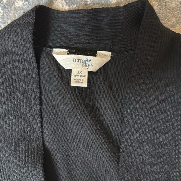 Black Open Front Cardigan - Picture 4 of 4